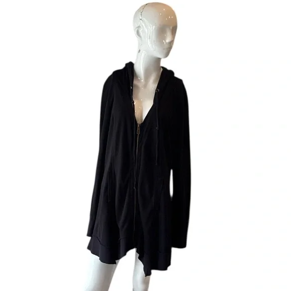 XCVI Fleece Mercantile Tencel & Cotton Black Zip Jacket Size M - Picture 5 of 13